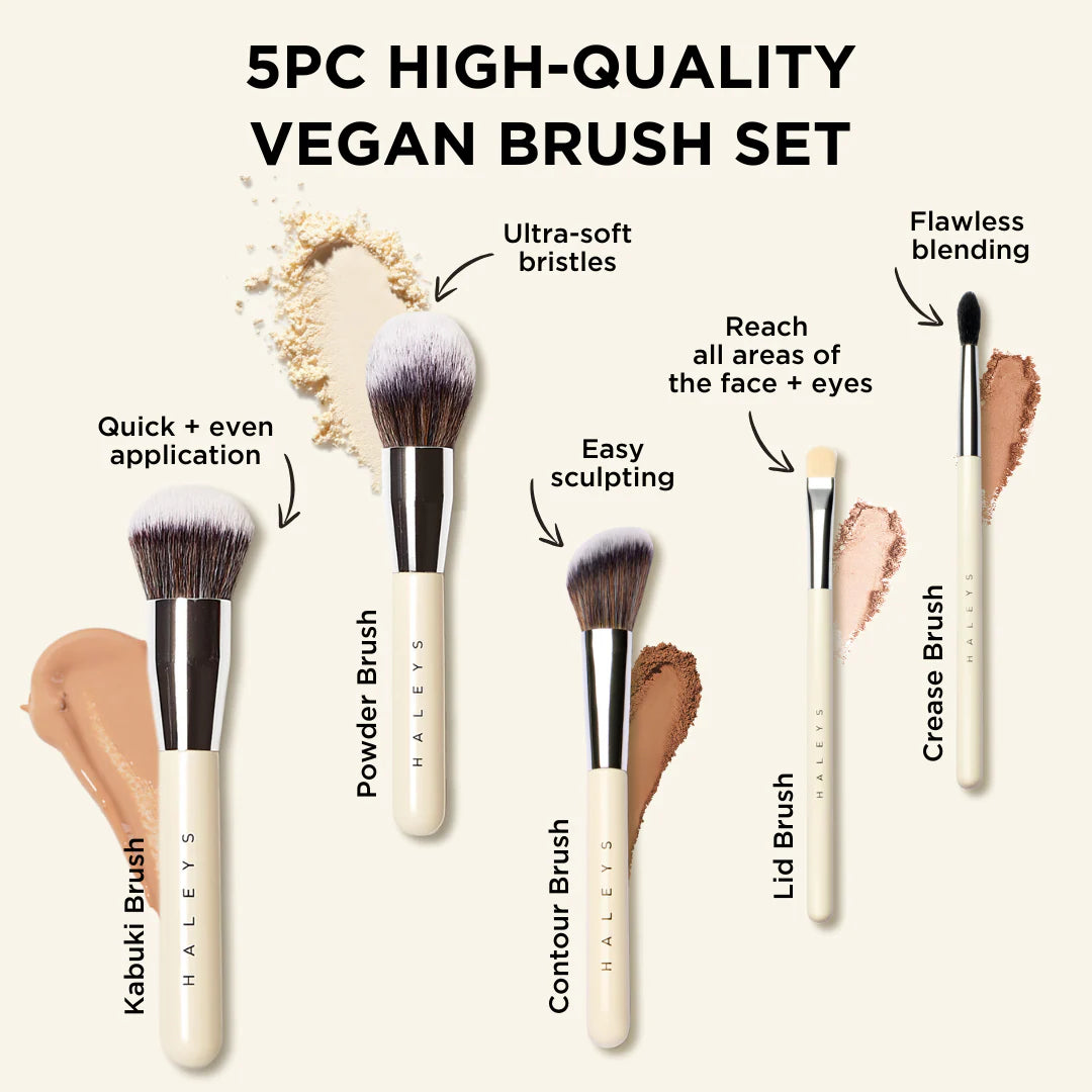 Hailey Beauty Brush Kit 5 PCS MUVAYA