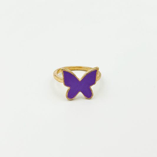 Purple Butterfly Ring MUVAYA
