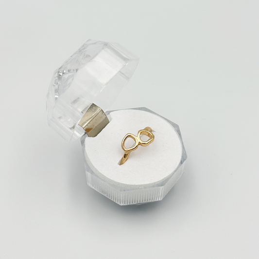 Double Heart Gold Ring MUVAYA