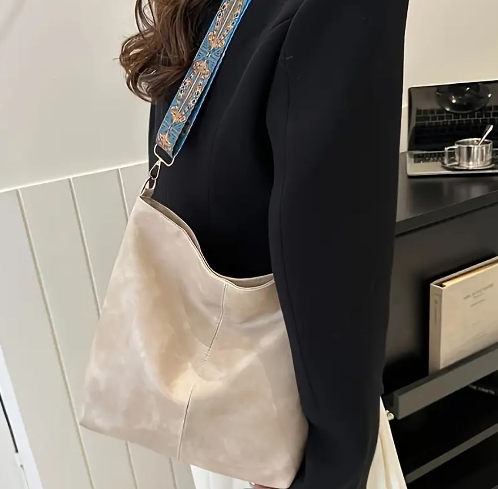 Women's Crossbody Bucket Bag - Beige MUVAYA