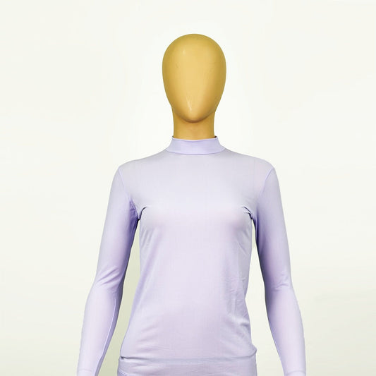 Lady´s High Neck LongSleeve All Mesh T-Shirt MUVAYA