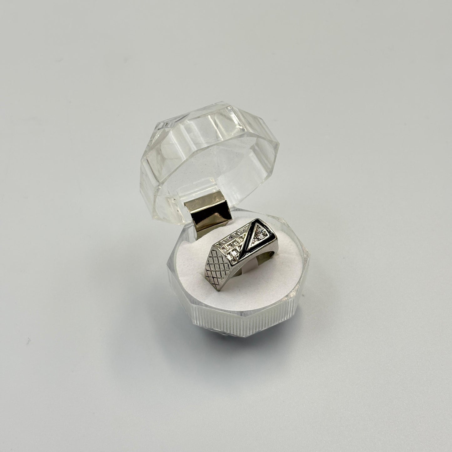 Mixed Retro Punk Black Enamel Square Rings for Men And Women