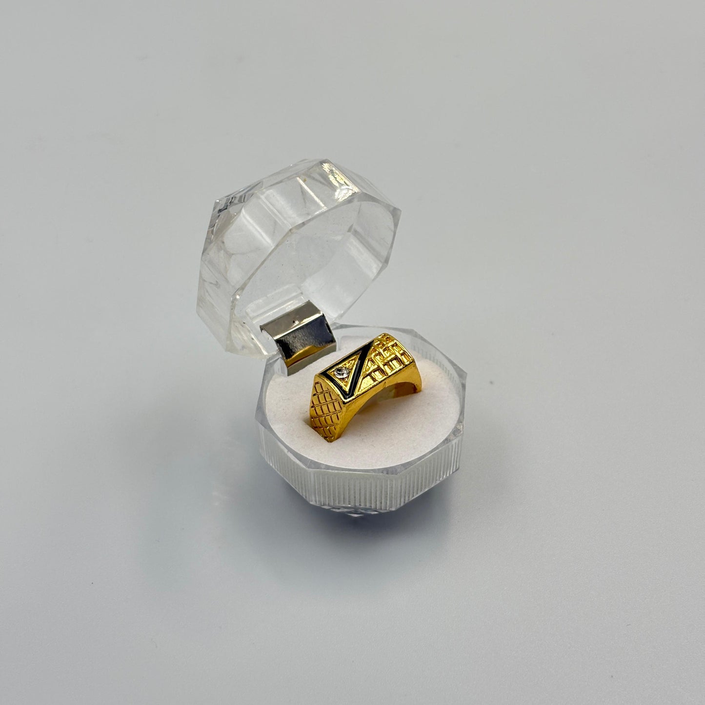 Mixed Retro Punk Black Enamel Square Rings for Men And Women MUVAYA