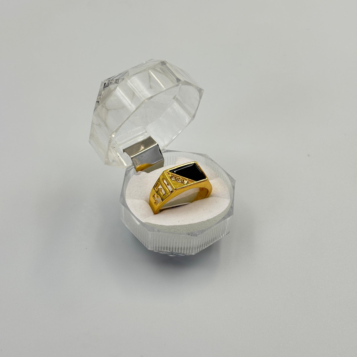 Mixed Retro Punk Black Enamel Square Rings for Men And Women MUVAYA