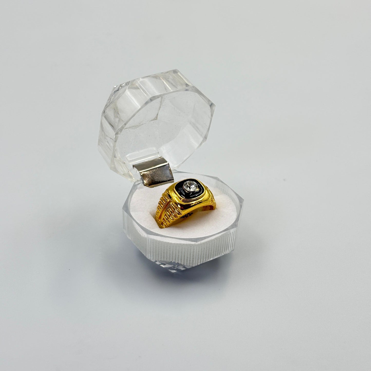 Mixed Retro Punk Black Enamel Square Rings for Men And Women MUVAYA