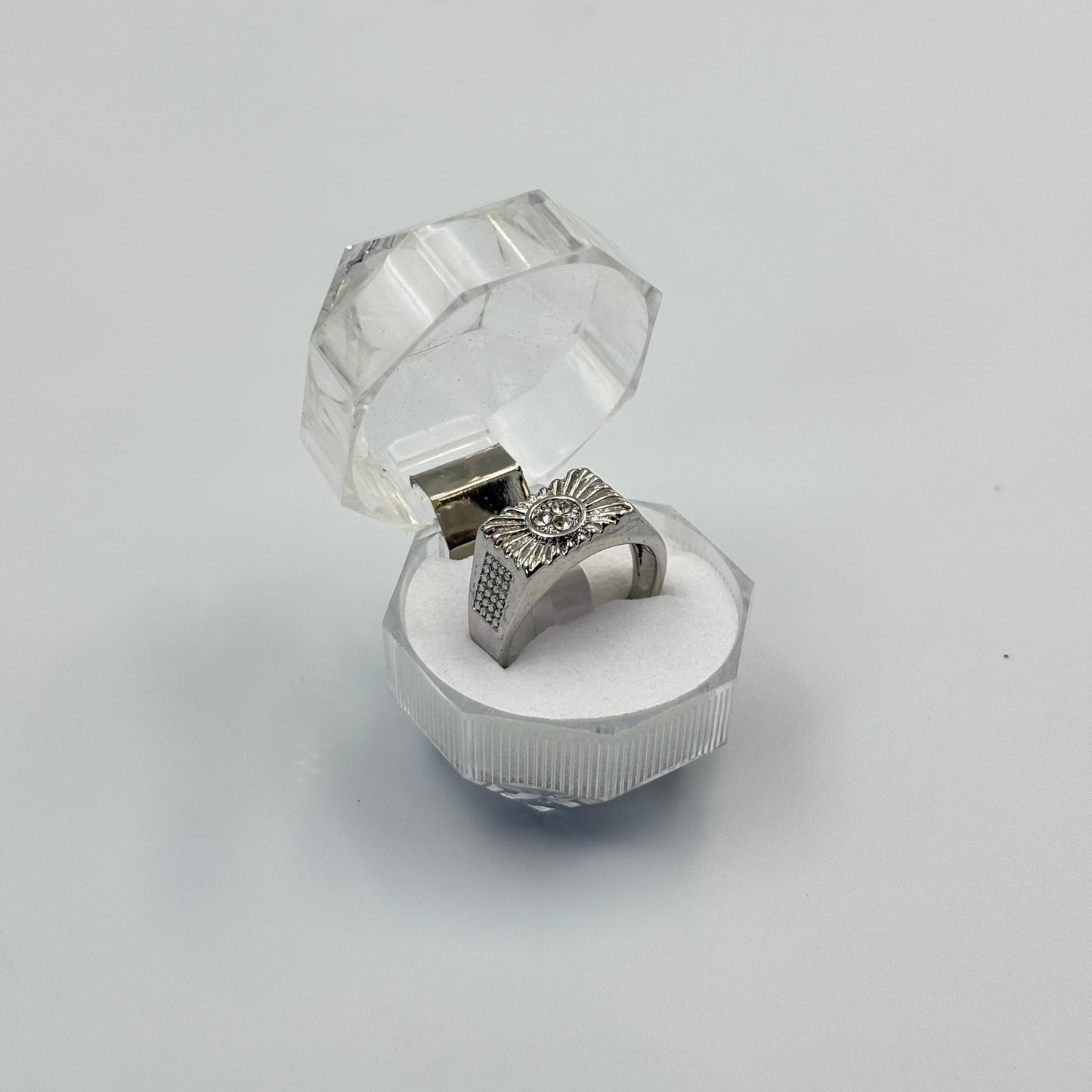 Mixed Retro Punk Black Enamel Square Rings for Men And Women MUVAYA