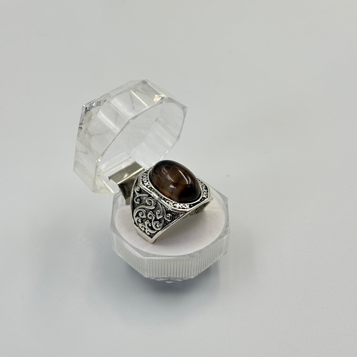 Unisex Gemstone Natural Stone Tiger Eye Ring MUVAYA