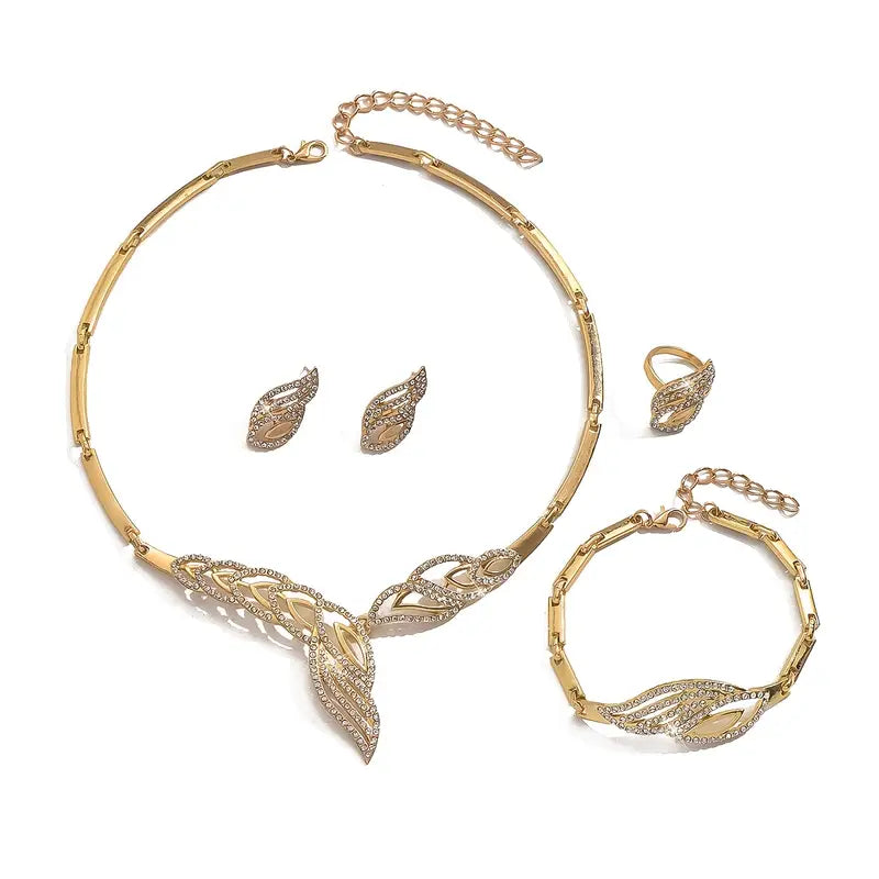 Fashion Statement Leaf Jewelry Set MUVAYA