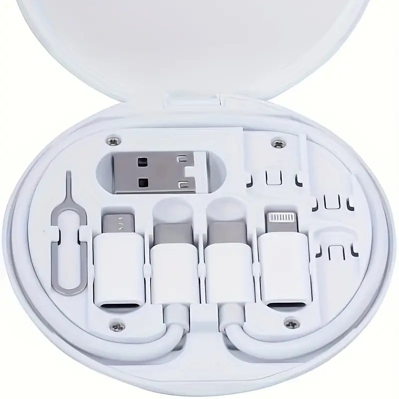 Multi USB Charging Adapter Cable Kit with USB-C, Micro USB, Type-C, and SIM Tools MUVAYA