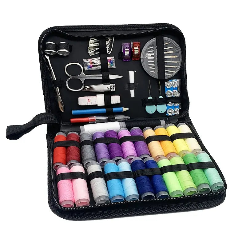 100pcs Multi-Sew Kit with 24-Color Thread, Needles, and Accessories MUVAYA