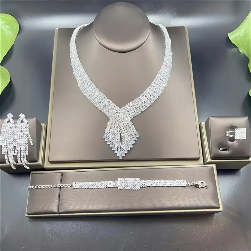 Stylish Luxury 4pcs Women’s Jewelry Set MUVAYA