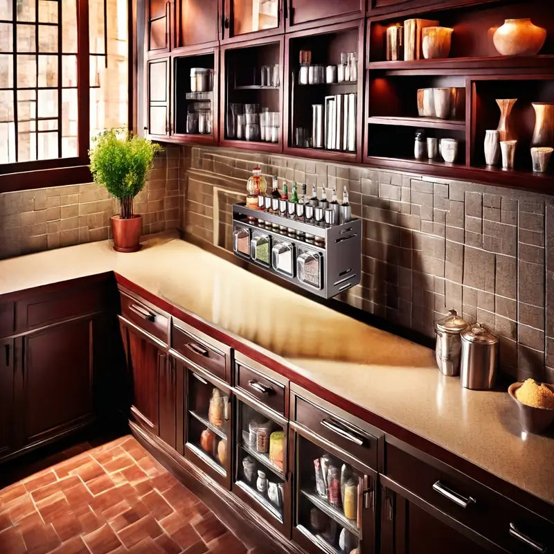 Wall-Mounted Spice Organizer Rack MUVAYA