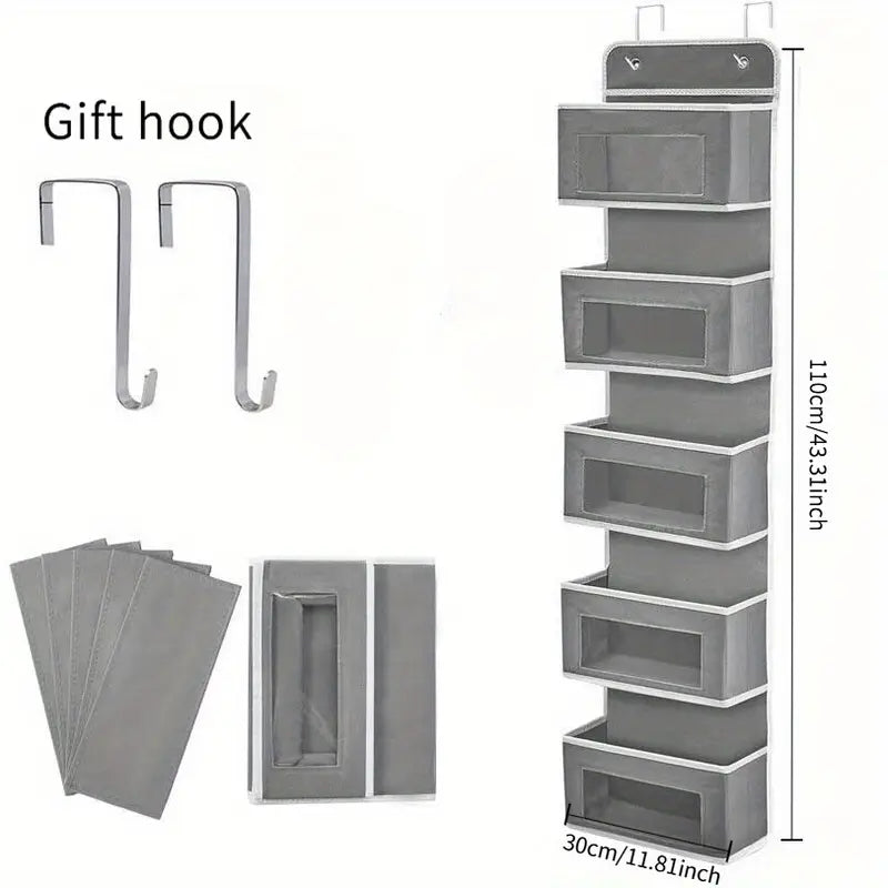 Heavy-Duty 5-Tier Behind-Door Organizer Rack MUVAYA