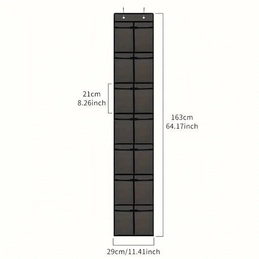 Over-the-Door Shoe Organizer with Clear Pockets MUVAYA