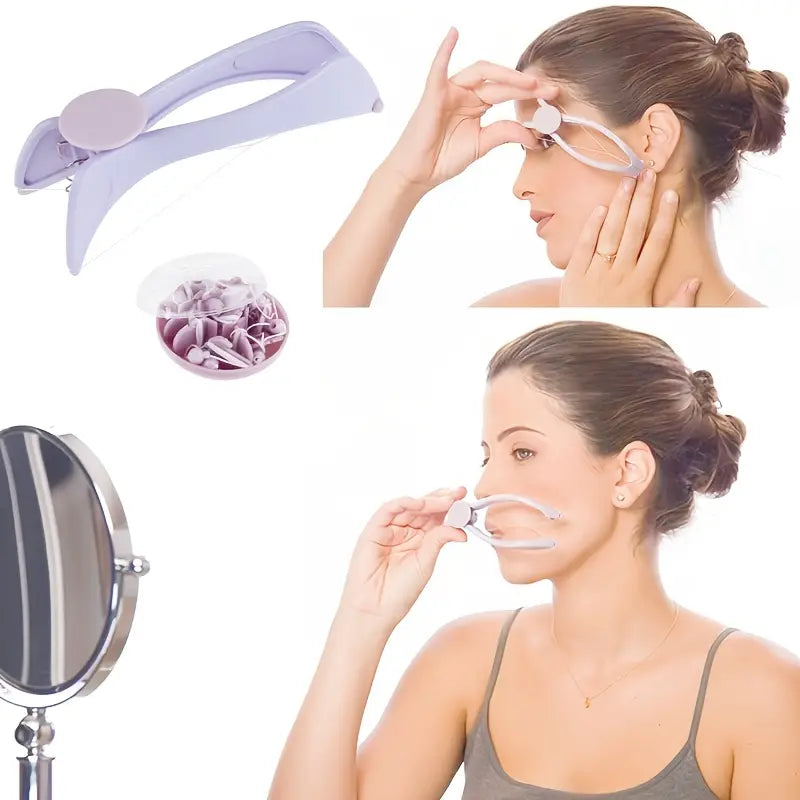 Compact Mini Facial Hair Remover | Spring Thread Epilator MUVAYA