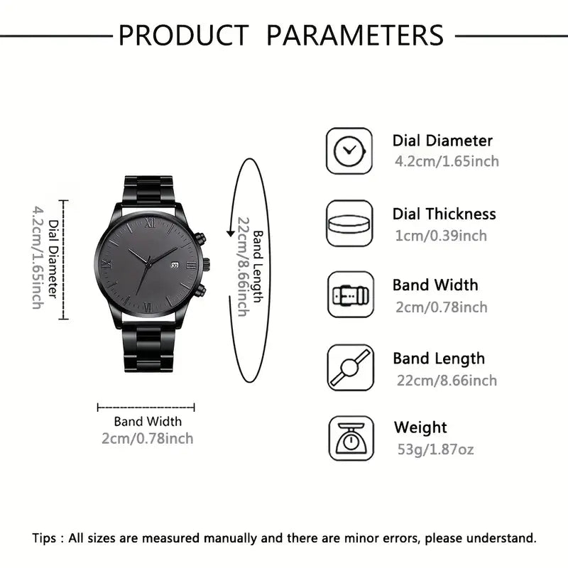 Men's Fashion Round Quartz Watch MUVAYA