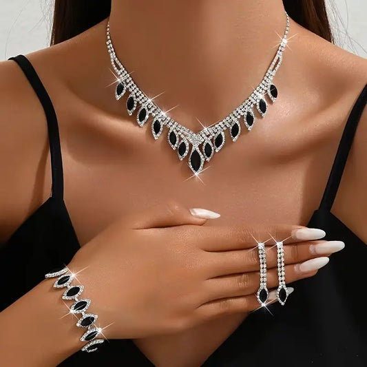 3pcs Fashion Jewelry Set Earrings Necklace Bracelet MUVAYA