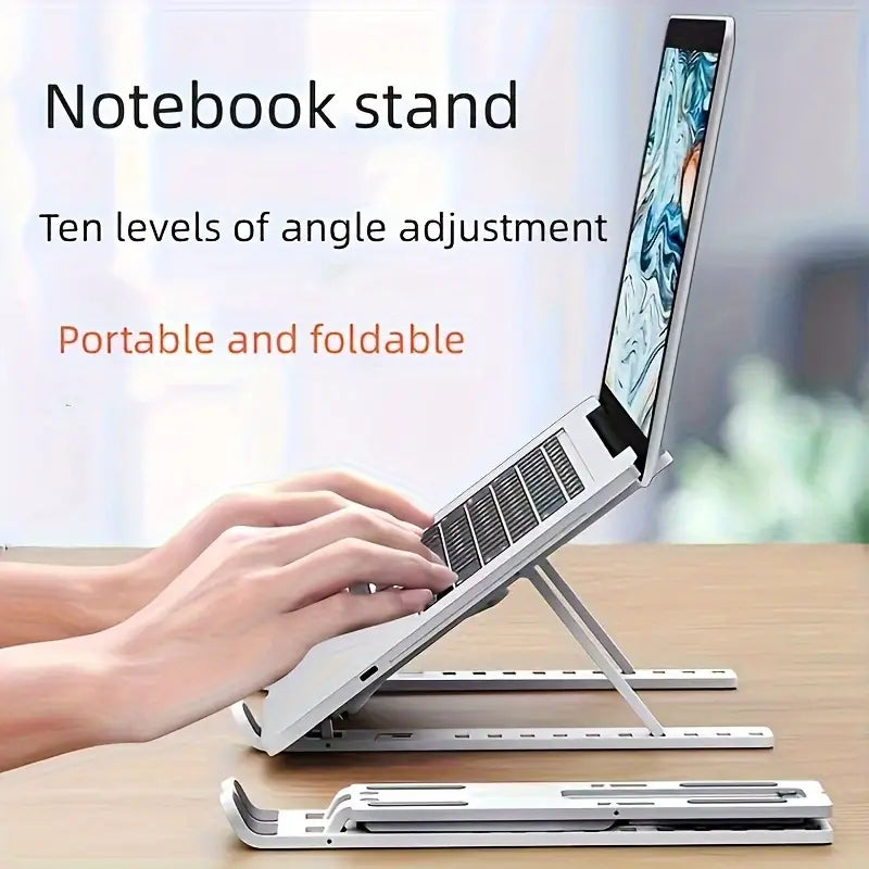 Adjustable Height Laptop Stand – Portable Foldable Cooling Base for Desk MUVAYA