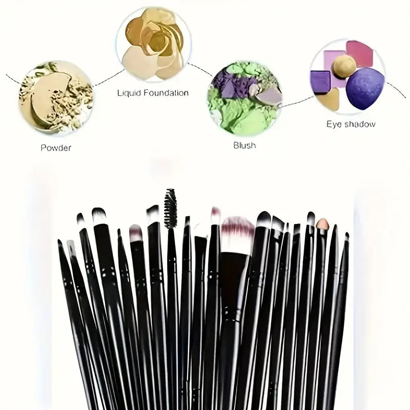 20pcs Luxurious Pro Makeup Brush Set MUVAYA