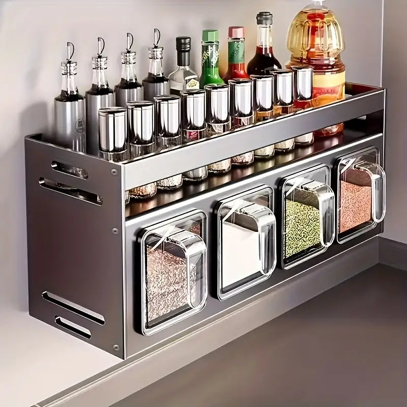 Wall-Mounted Spice Organizer Rack MUVAYA