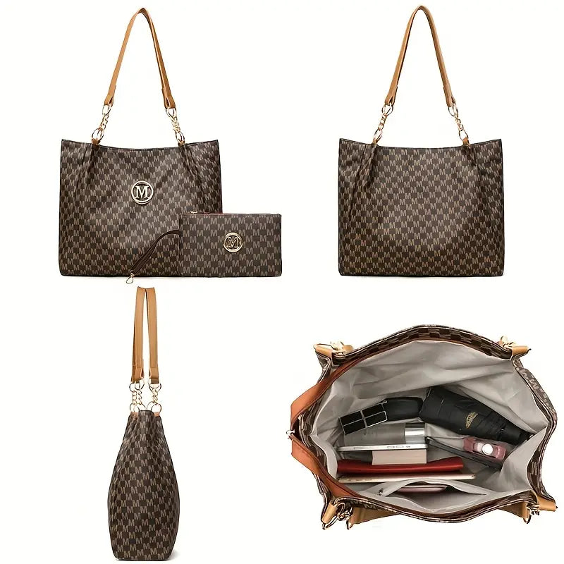 Perfect Lily Women's 2pcs Synthetic Tote & Wallet-like Handbag Set MUVAYA