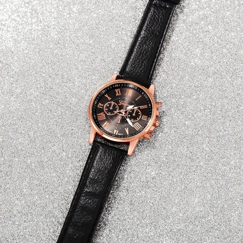 Elegant 6pcs Women’s Quartz Watch Set MUVAYA