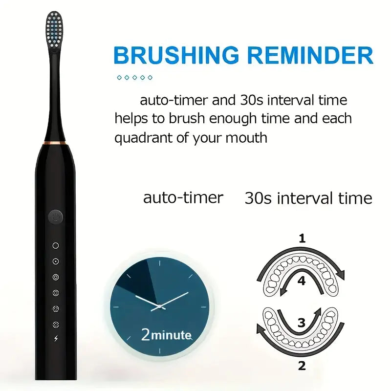 6-Speed Mode Smart Timer Electric Toothbrush MUVAYA