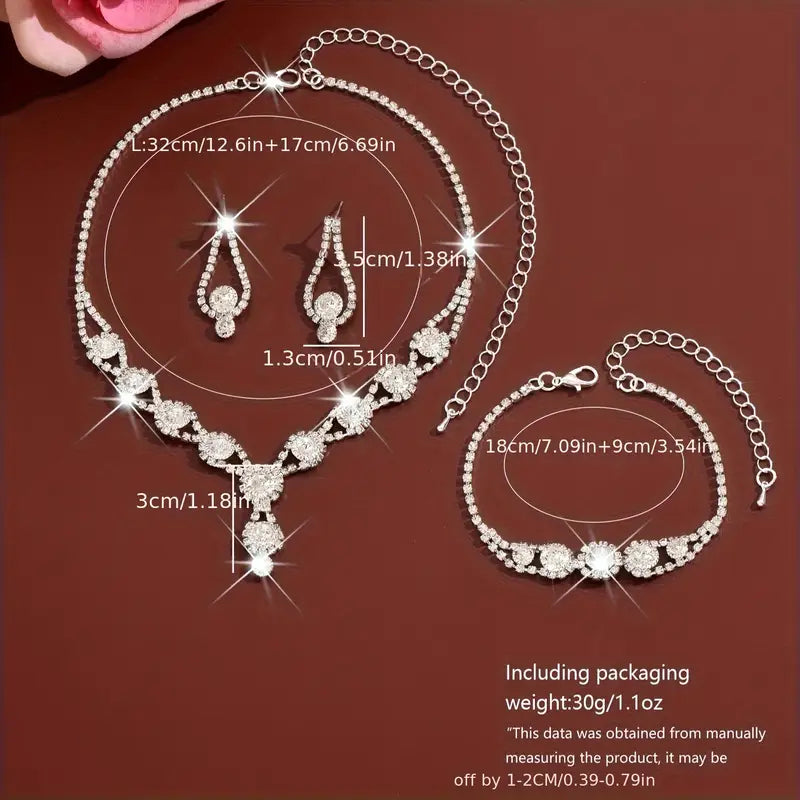 Silvery White Jewelry Set MUVAYA
