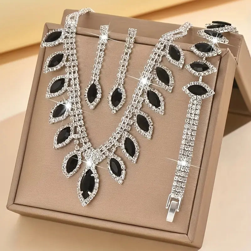 3pcs Fashion Jewelry Set Earrings Necklace Bracelet MUVAYA