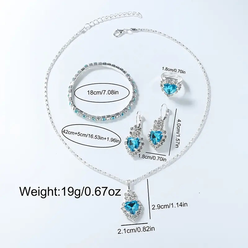 Women's Fashion Quartz Watch with 5pcs Jewelry Set MUVAYA