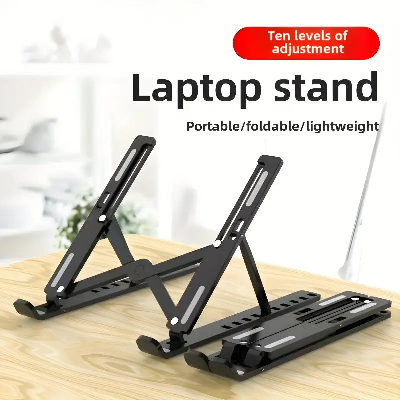 Adjustable Height Laptop Stand – Portable Foldable Cooling Base for Desk MUVAYA