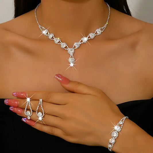 Silvery White Jewelry Set MUVAYA