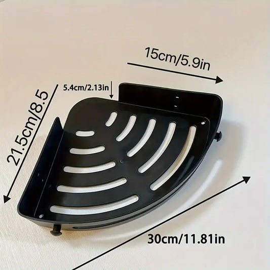 2pcs Black Corner Shower Caddy MUVAYA