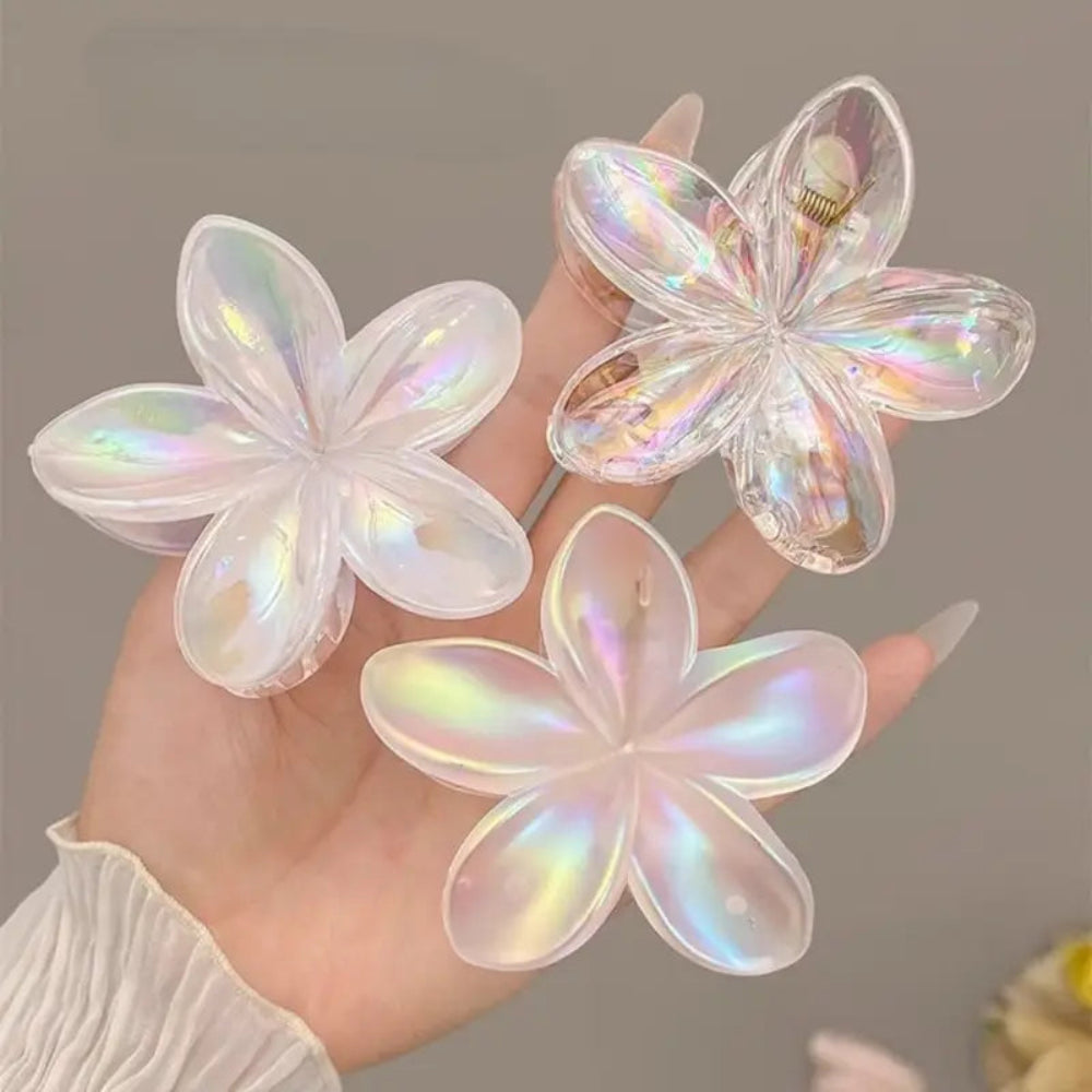 1pc Elegant Iridescent Flower Hair Clip MUVAYA