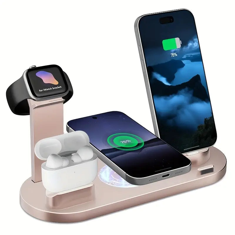 15W Fast Wireless Charging Station, Multi-Device Charger Stand MUVAYA
