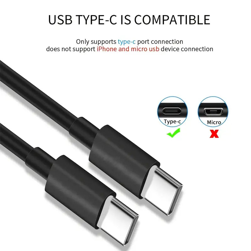 Fast Charging USB Type-C Cable USB-C to USB-C MUVAYA