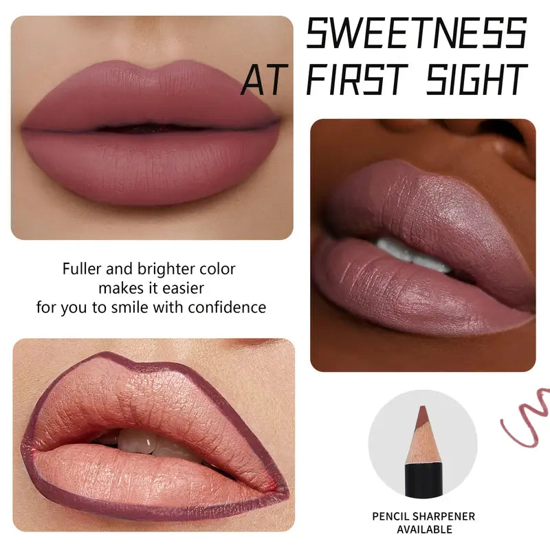 Colors Matte Lipstick Lip Liner Pen Set MUVAYA