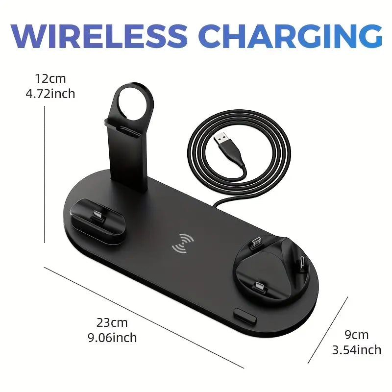 15W Fast Wireless Charging Station, Multi-Device Charger Stand MUVAYA