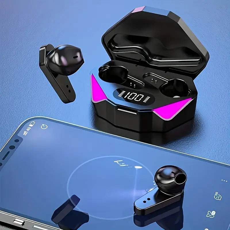 Wireless Earphones with LED Display Touch Control MUVAYA