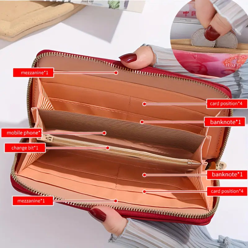 Women’s Long Zipper Wallet MUVAYA