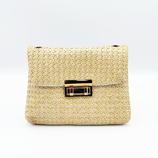 Women's Crossbody Bag With Chain Strap - Khaki MUVAYA