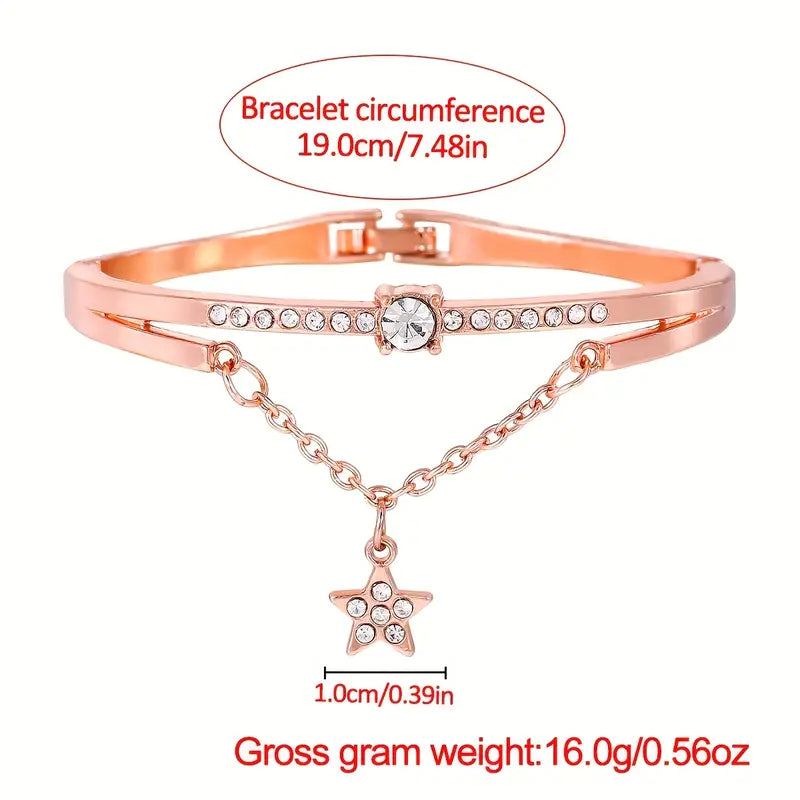 2pcs Stylish Magnetic LED Square Watch and Star Bracelet Set MUVAYA