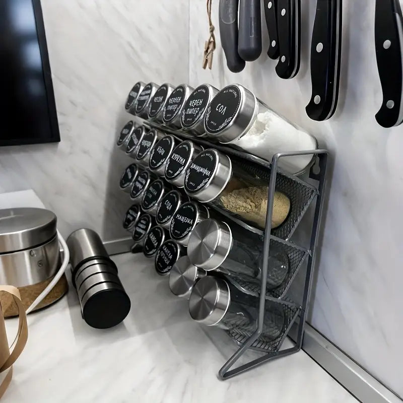 4-Tier Metal Spice Rack Organizer MUVAYA