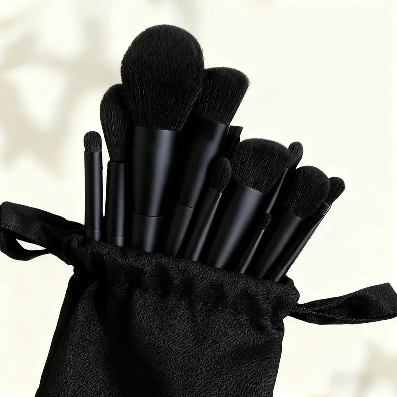 13pcs High-Quality Black Makeup Brush Set MUVAYA