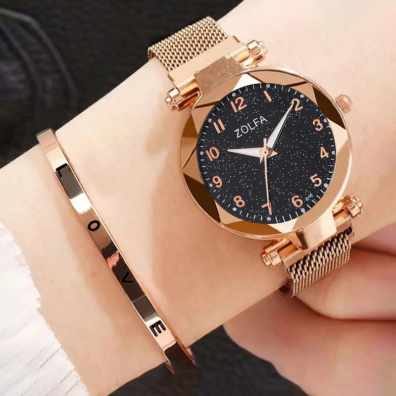 2pcs Women's Elegant Quartz Watch MUVAYA
