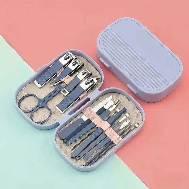 14pcs Nail Care Kit – Modern Concave Nail Clipper with Full Toe and Nail Tools MUVAYA