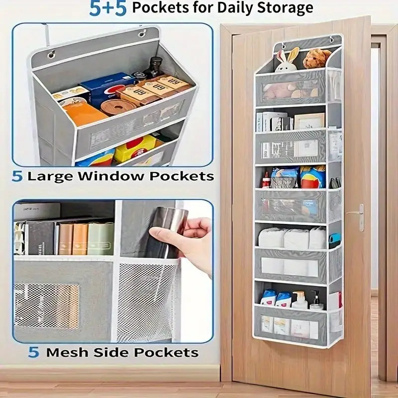Heavy-Duty 5-Tier Behind-Door Organizer Rack MUVAYA
