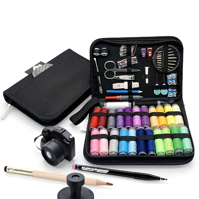 100pcs Multi-Sew Kit with 24-Color Thread, Needles, and Accessories MUVAYA