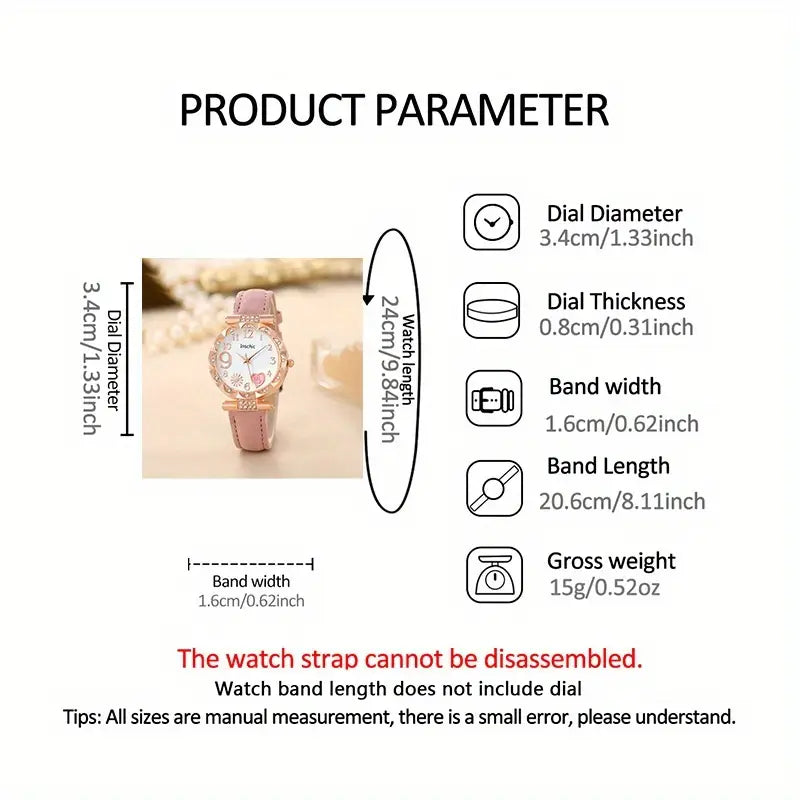 Elegant 6pcs Women’s Quartz Watch Set MUVAYA