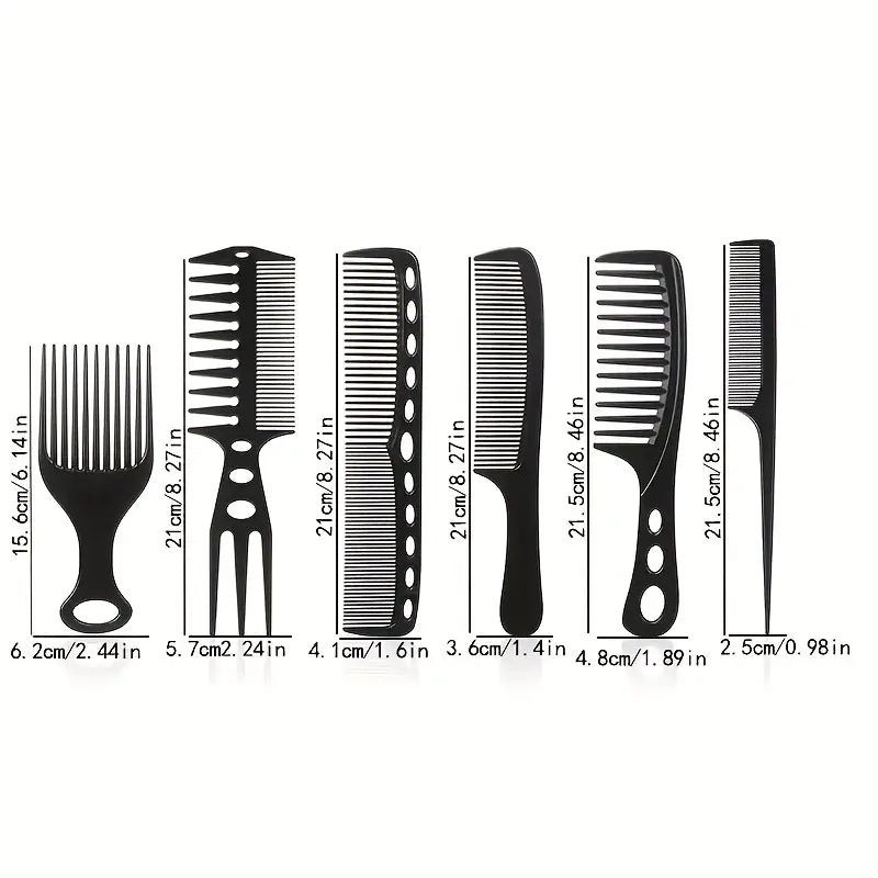 6pcs Anti-Static Hairdressing Comb Set MUVAYA